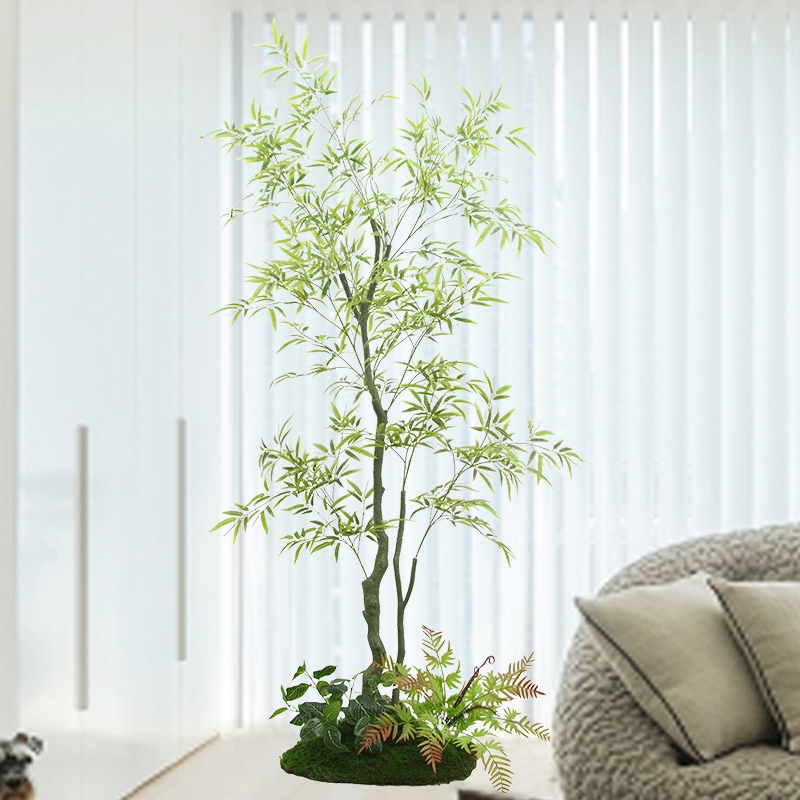 造景仿真竹子室內(nèi)外裝飾隔斷酒店屏風(fēng)仿生綠植仿真植物盆景